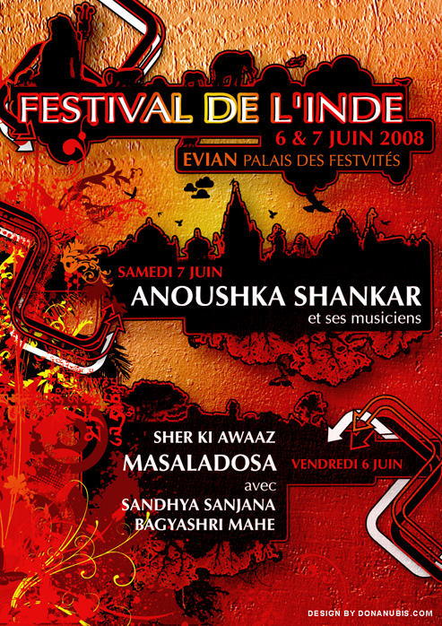 Flyer | Festival de l'inde | Donanubis | Laurent Lemoigne