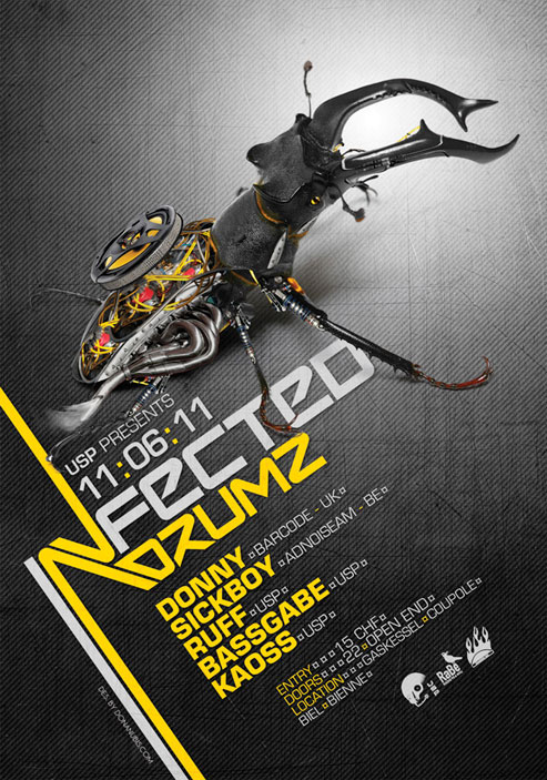 Flyer | Drum'n'Bass For Real | Matozodes | Donanubis | Laurent Lemoigne