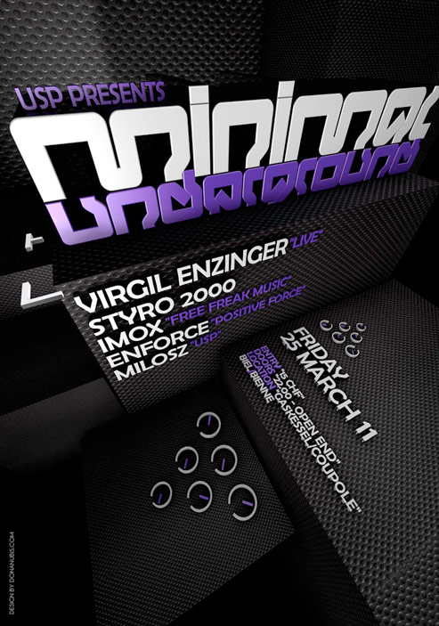 Flyer | Minimal Underground IV | USP | Donanubis | Laurent Lemoigne
