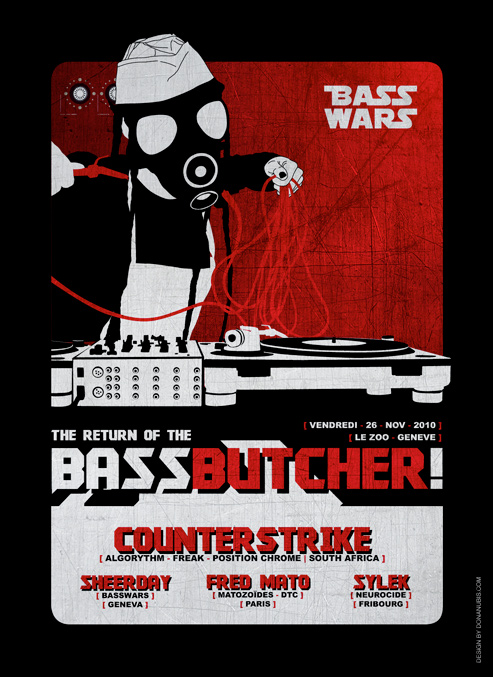Flyer | Return Of Bass Butcher | Bass Wars | Donanubis | Laurent Lemoigne