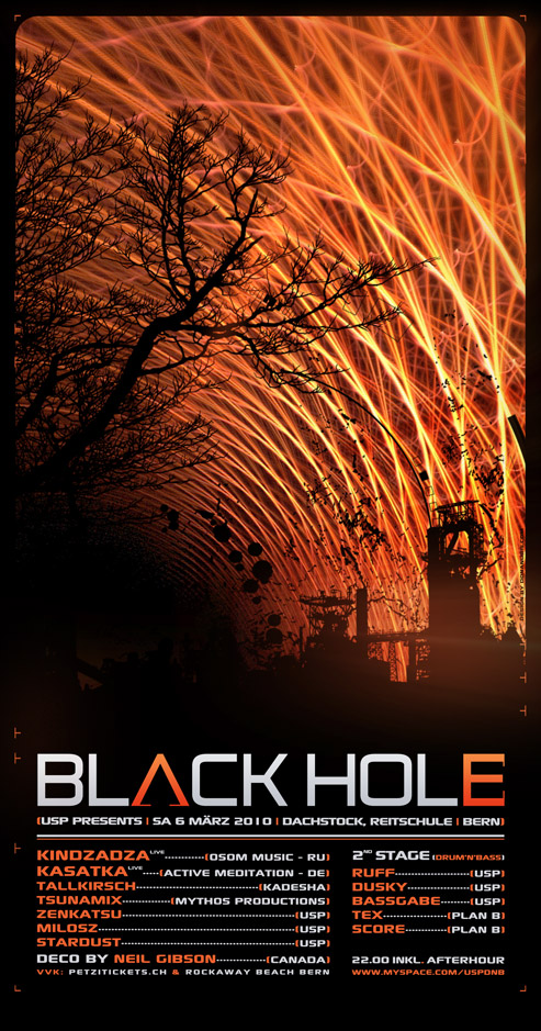 Flyer | Black Hole | USP | Donanubis | Laurent Lemoigne