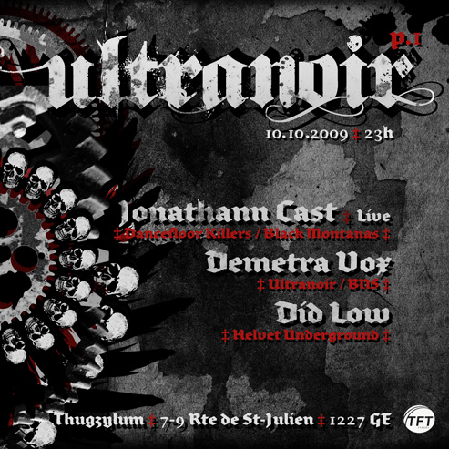 Flyer | Ultranoir | Donanubis | Laurent Lemoigne