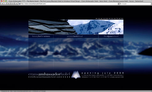 WebDesign | Hotel Crans Ambassador PreSite  | Donanubis | Laurent Lemoigne