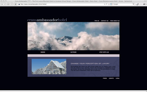 WebDesign | Hotel Crans Ambassador | Donanubis | Laurent Lemoigne