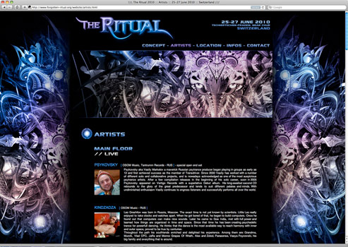 WebDesign | Forgotten-ritual.org | Donanubis | Laurent Lemoigne